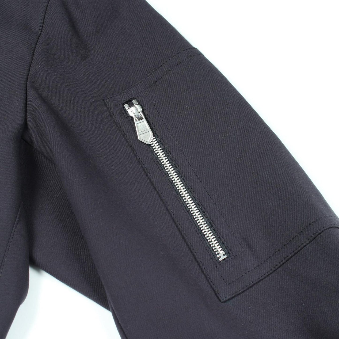 Hermes Series Button Jacket Navy Silk — view 9