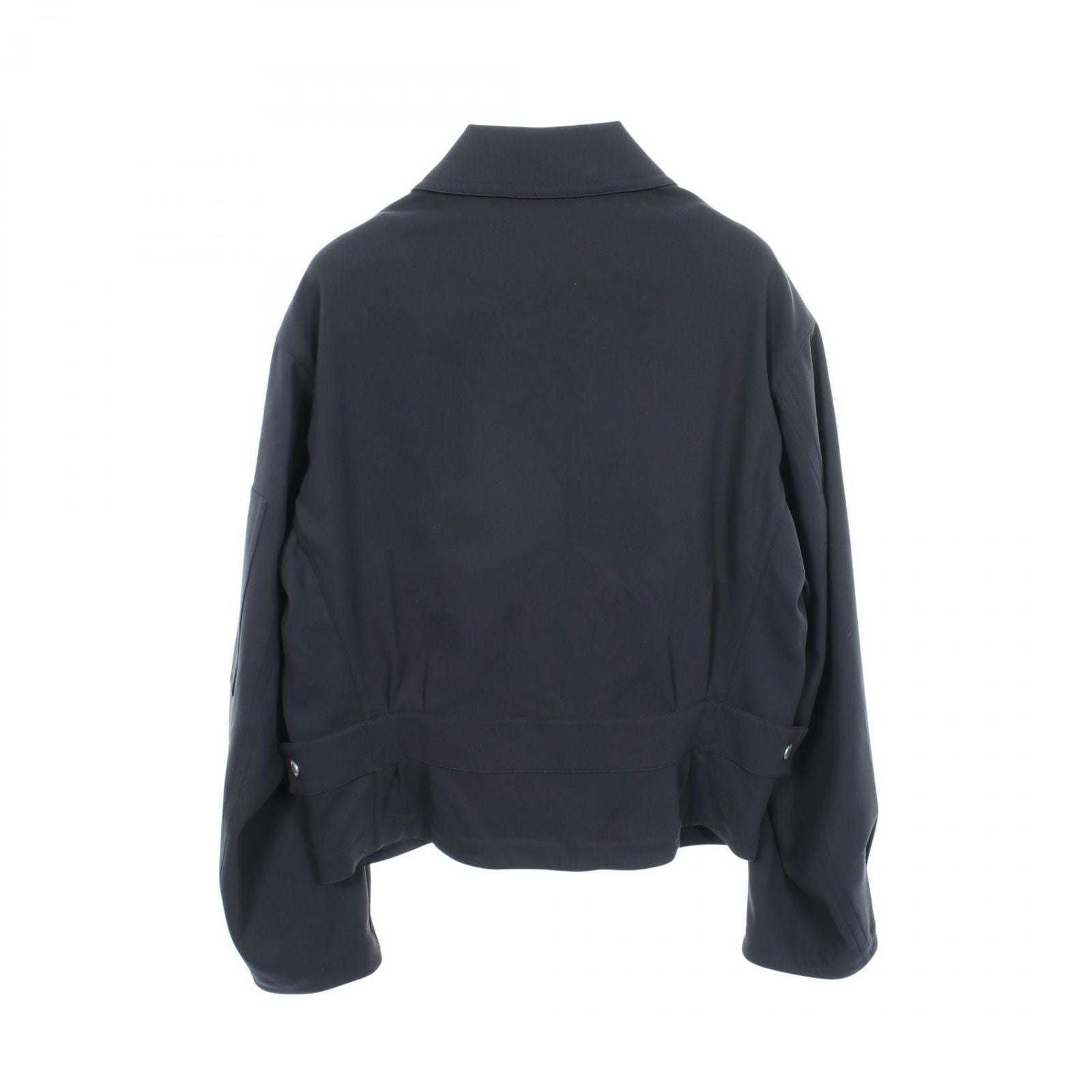 Hermes Series Button Jacket Navy Silk — view 2