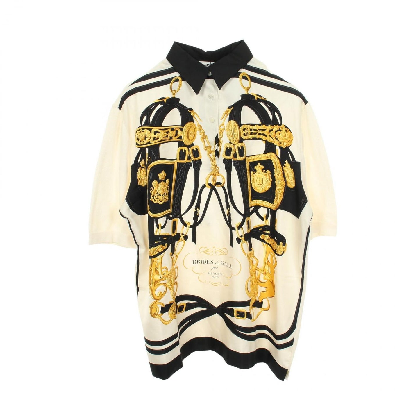 Hermes Polo Shirt Brides de Gala Contrast Silk Cotton Twill Lane