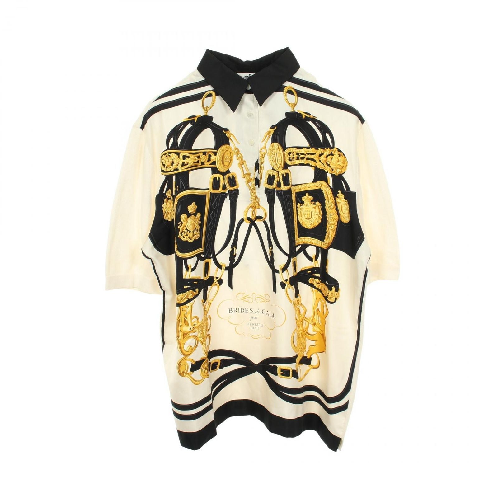 Hermes Polo Shirt Brides de Gala Contrast Silk Cotton Twill Lane