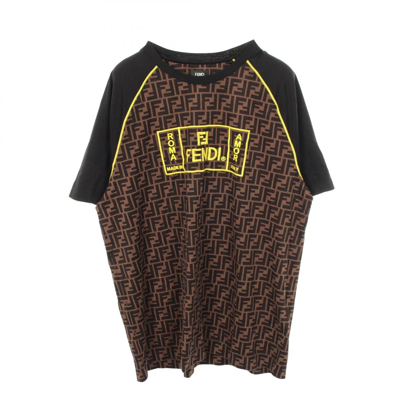 Fendi Short Sleeve T-Shirt Zucca Crew Neck Cotton
