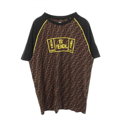 Fendi Short Sleeve T-Shirt Zucca Crew Neck Cotton