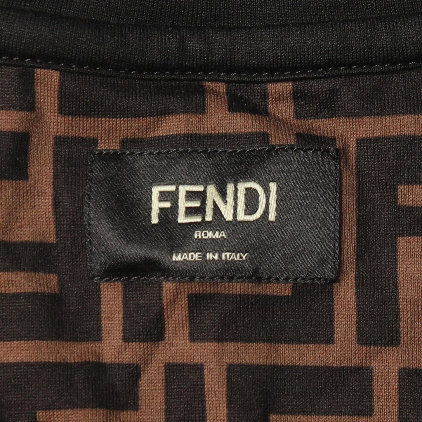 Fendi Short Sleeve T-Shirt Zucca Crew Neck Cotton — view 3