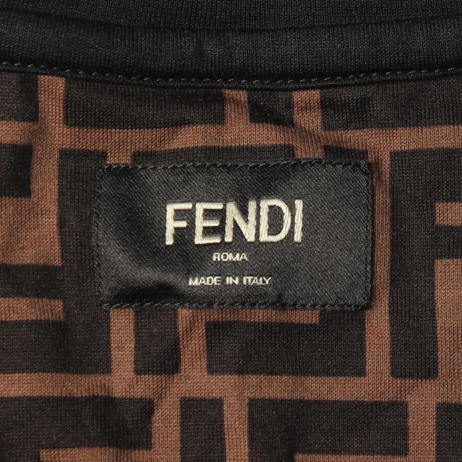 Fendi Short Sleeve T-Shirt Zucca Crew Neck Cotton — view 3