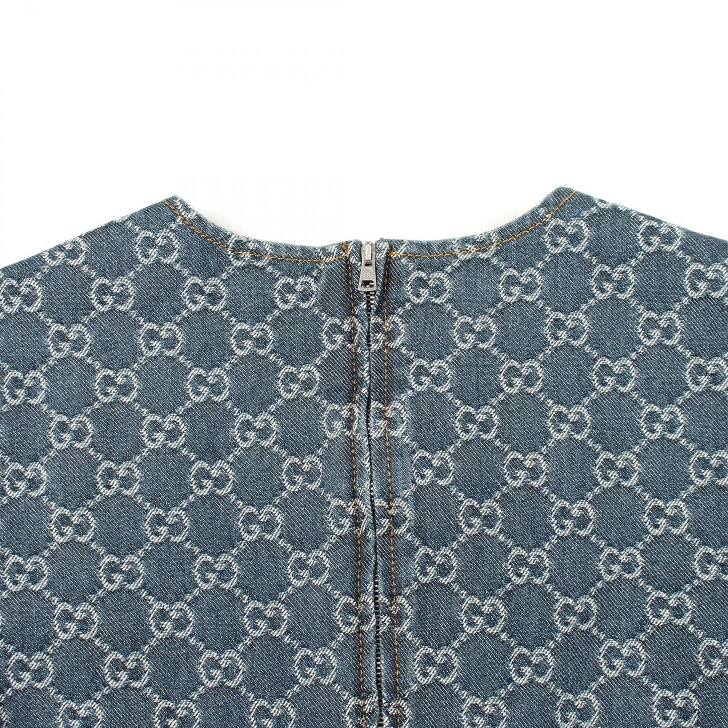 Gucci Dress GG Pattern Denim Cotton — view 5