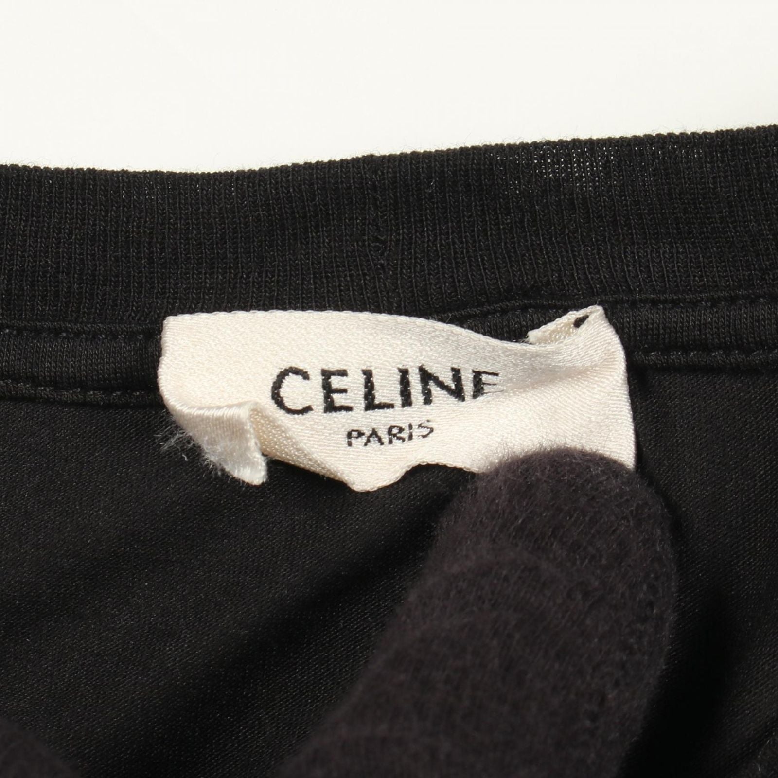 Celine Short Sleeve T-Shirt Logo Print Crew Neck Cotton — view 3