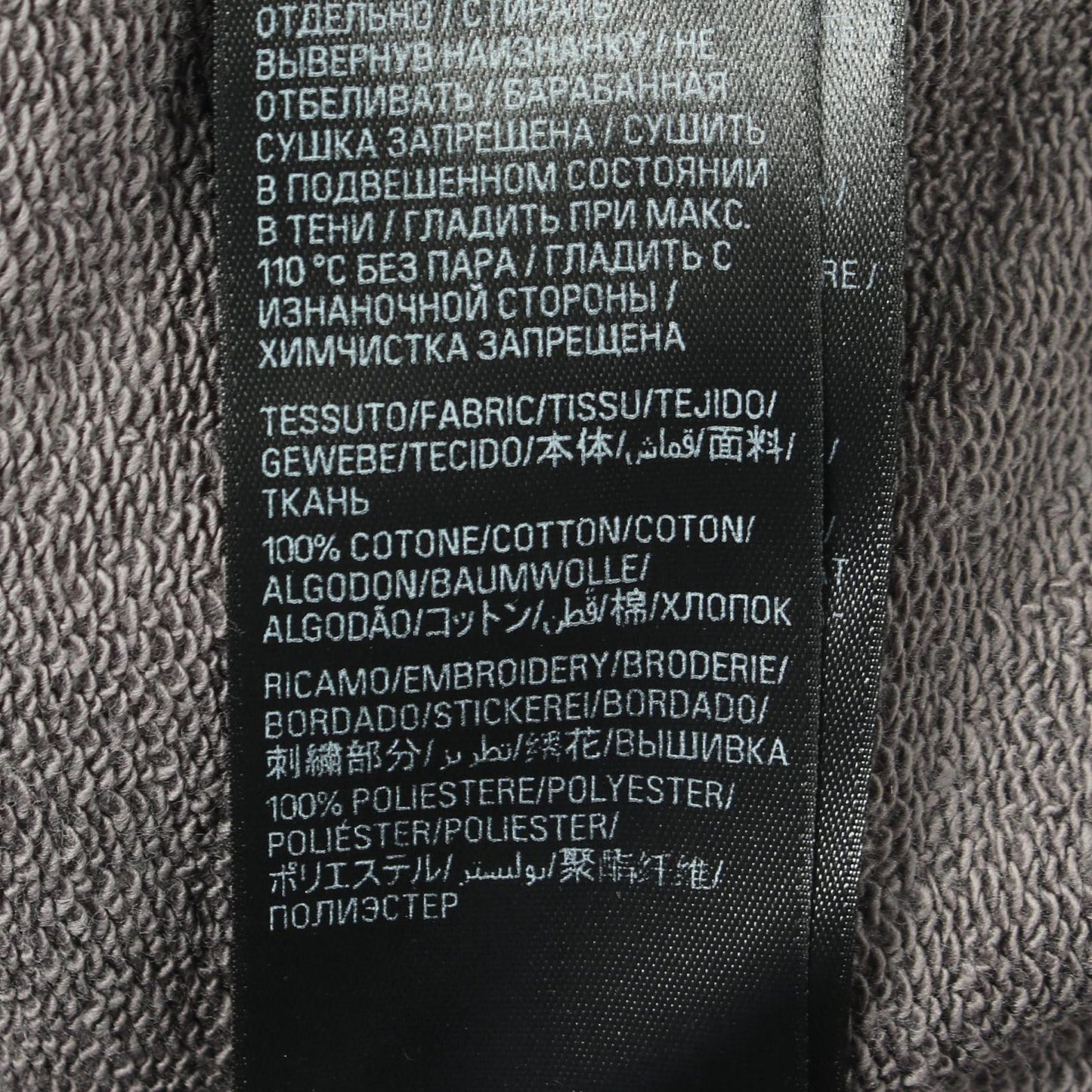 Balenciaga Hoodie Logo Embroidery Gray Cotton Jacket — view 4
