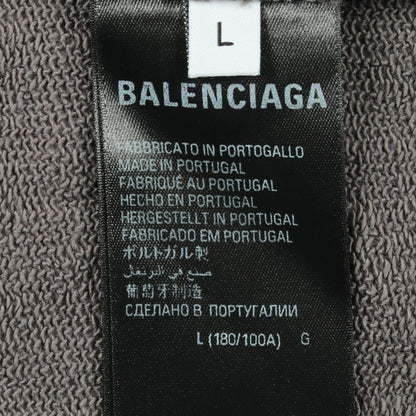 Balenciaga Hoodie Logo Embroidery Gray Cotton Jacket — view 5