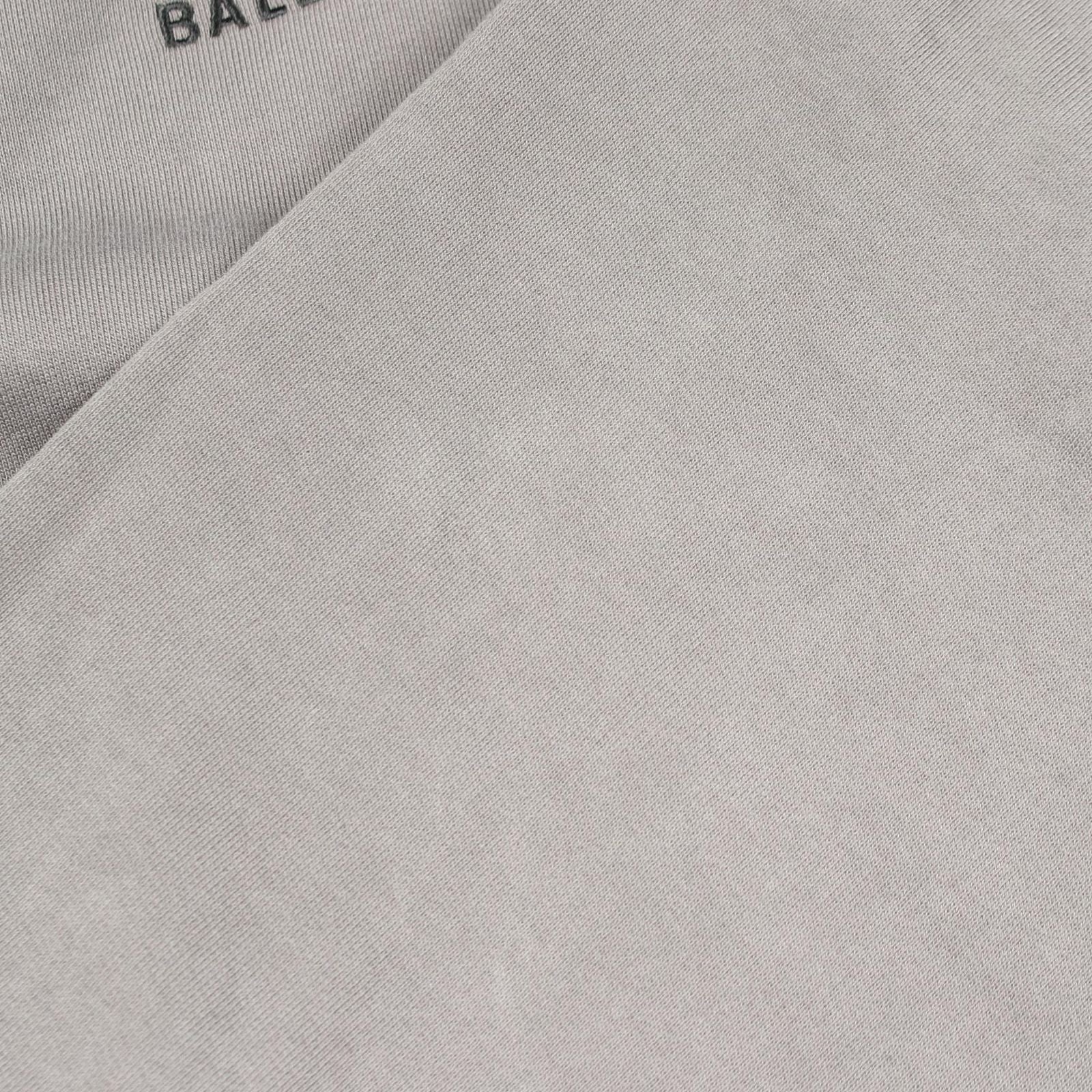 Balenciaga Hoodie Logo Embroidery Gray Cotton Jacket — view 9