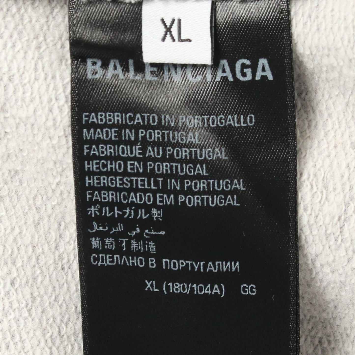 Balenciaga Sweatshirt Logo Embroidery Gray Cotton — view 5
