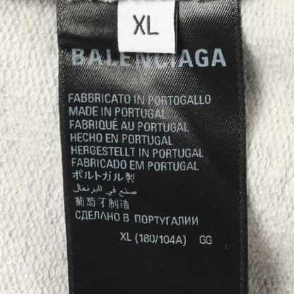 Balenciaga Sweatshirt Logo Embroidery Gray Cotton — view 5