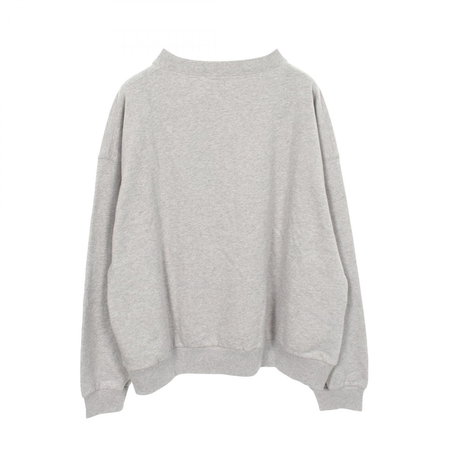 Balenciaga Sweatshirt Logo Embroidery Gray Cotton — view 2