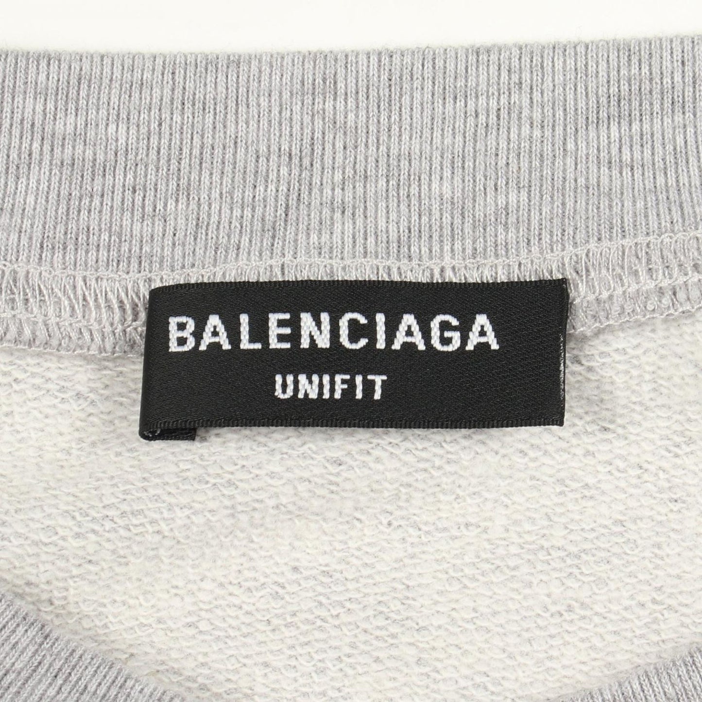 Balenciaga Sweatshirt Logo Embroidery Gray Cotton — view 3