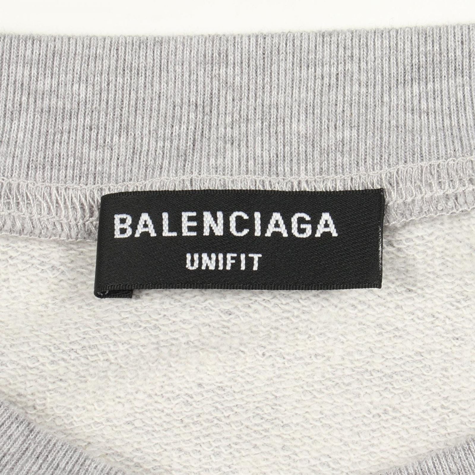 Balenciaga Sweatshirt Logo Embroidery Gray Cotton — view 3