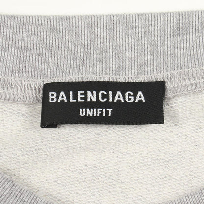 Balenciaga Sweatshirt Logo Embroidery Gray Cotton — view 3