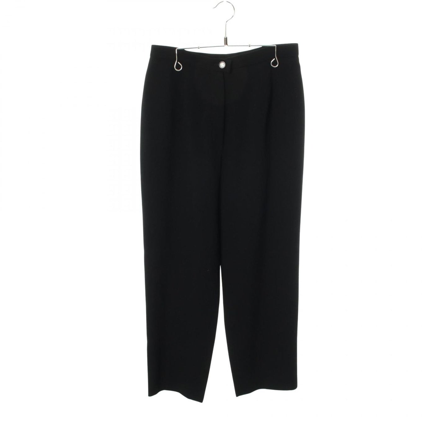 Chanel Pants CC Logo Button Tapered Wool