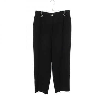 Chanel Pants CC Logo Button Tapered Wool