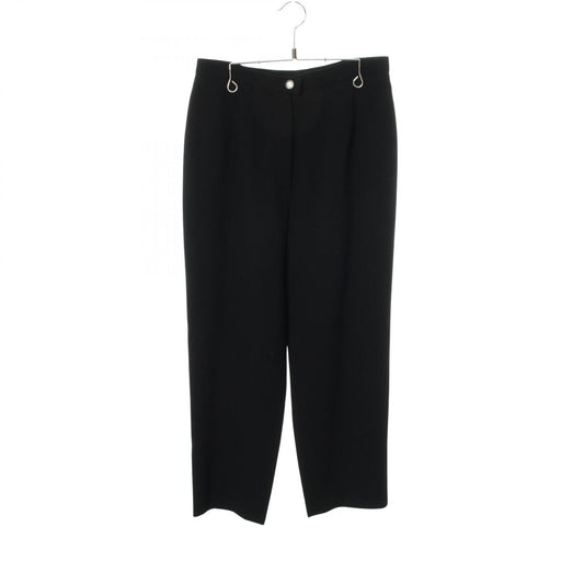 Chanel Pants CC Logo Button Tapered Wool