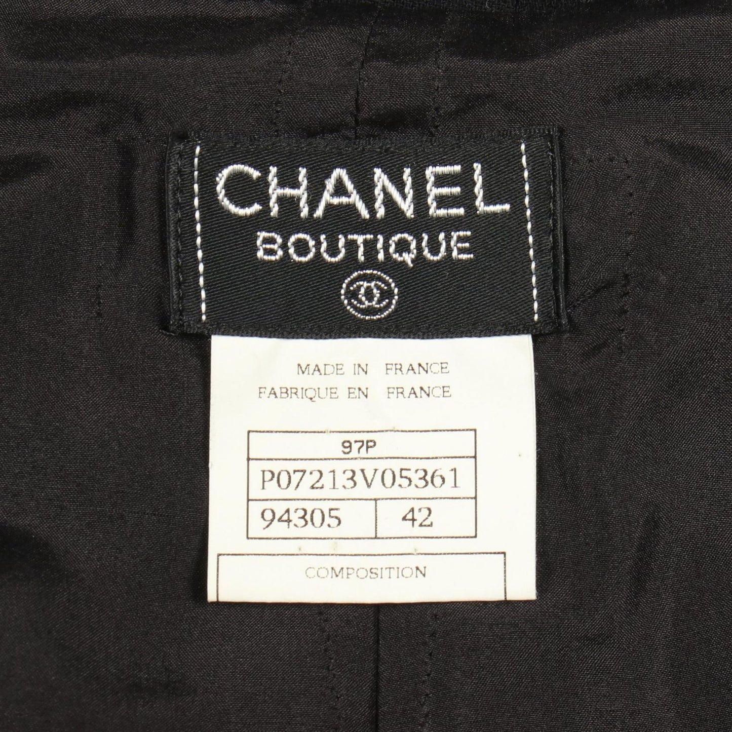 Chanel Pants CC Logo Button Tapered Wool — view 3