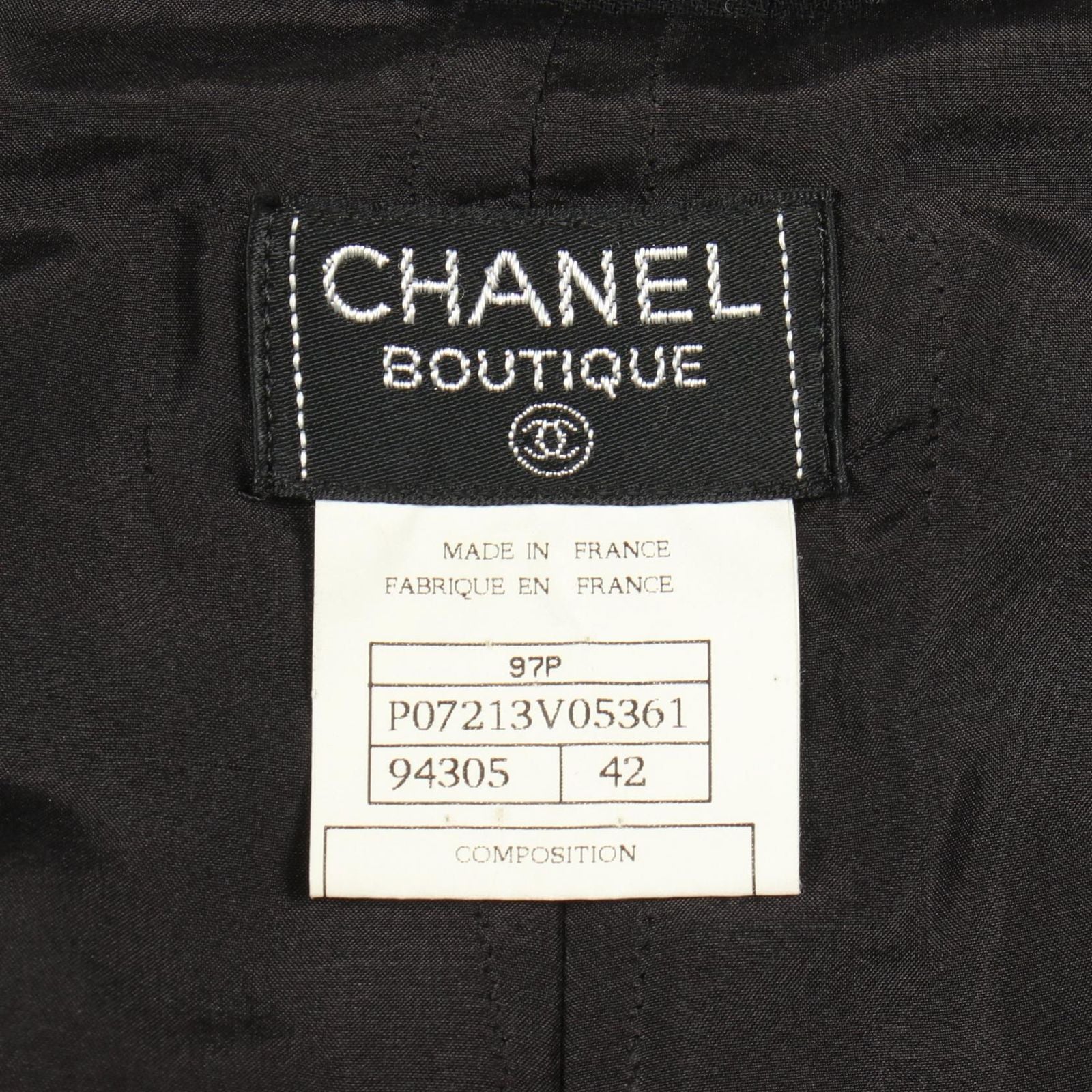 Chanel Pants CC Logo Button Tapered Wool — view 3