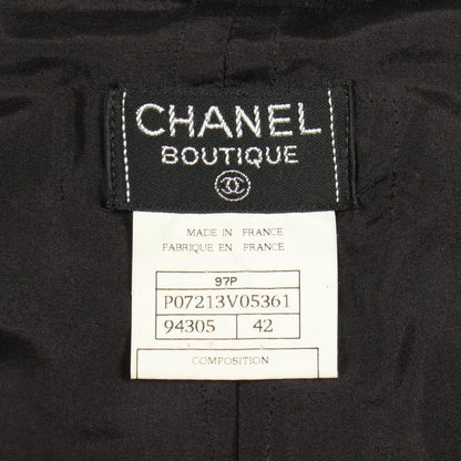 Chanel Pants CC Logo Button Tapered Wool — view 3