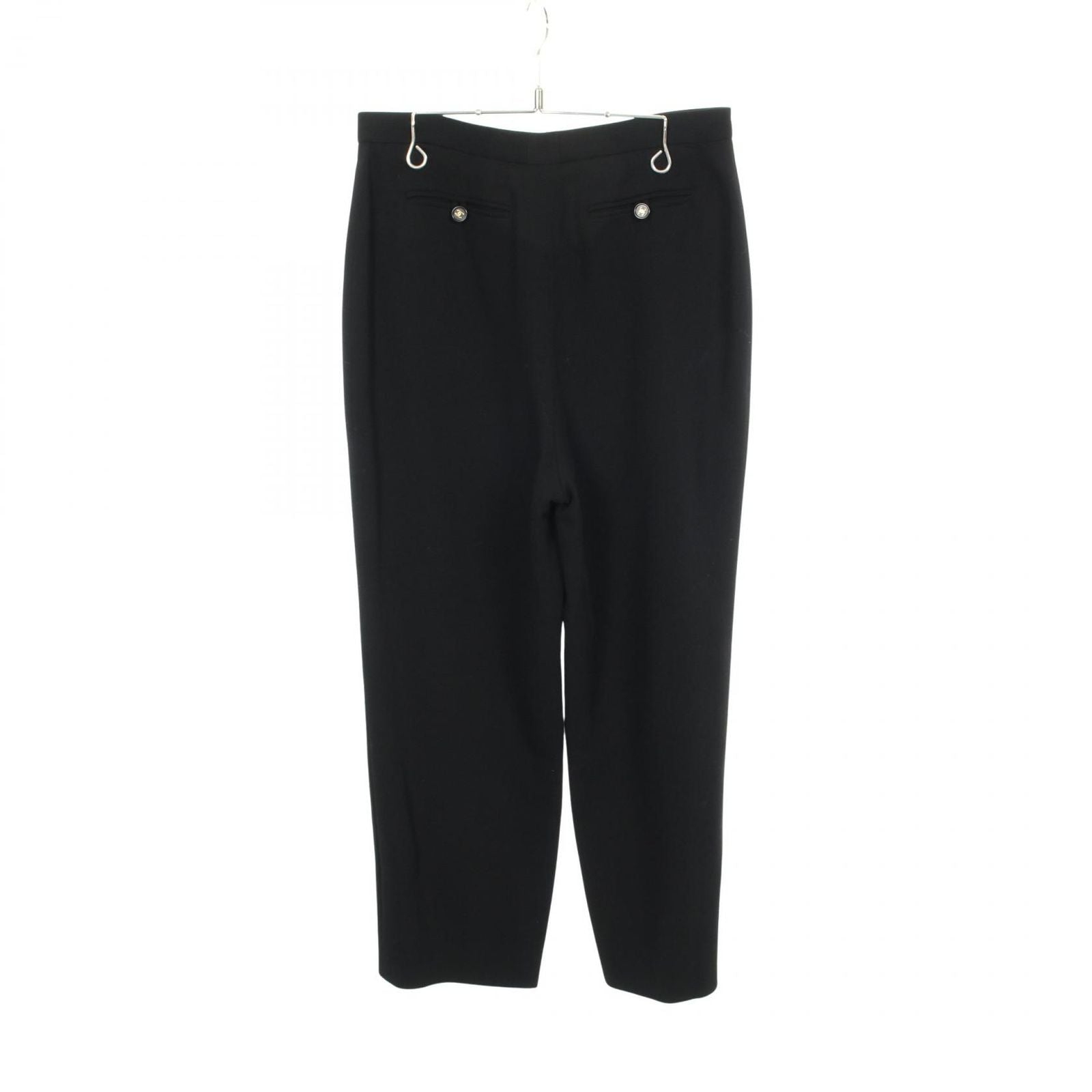 Chanel Pants CC Logo Button Tapered Wool — view 2