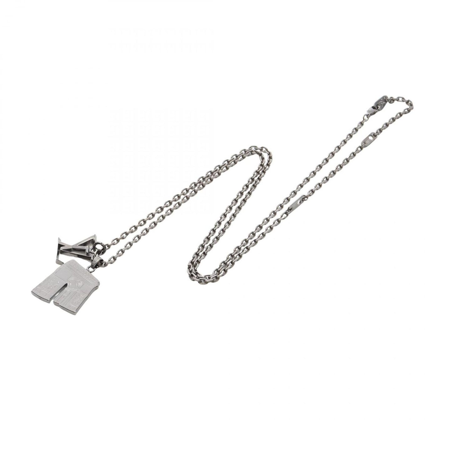 Louis Vuitton Necklace Collier Arc LV Initial City Stainless Steel — view 3