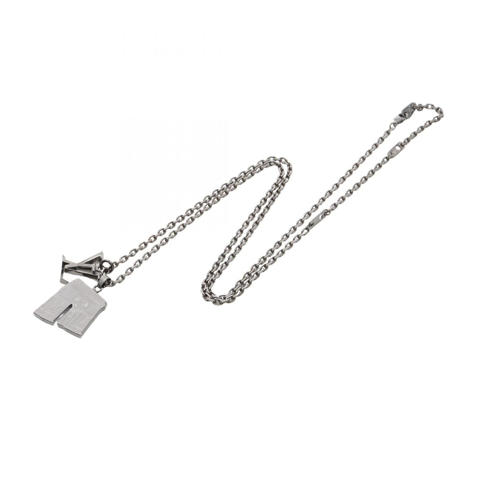 Louis Vuitton Necklace Collier Arc LV Initial City Stainless Steel — view 3