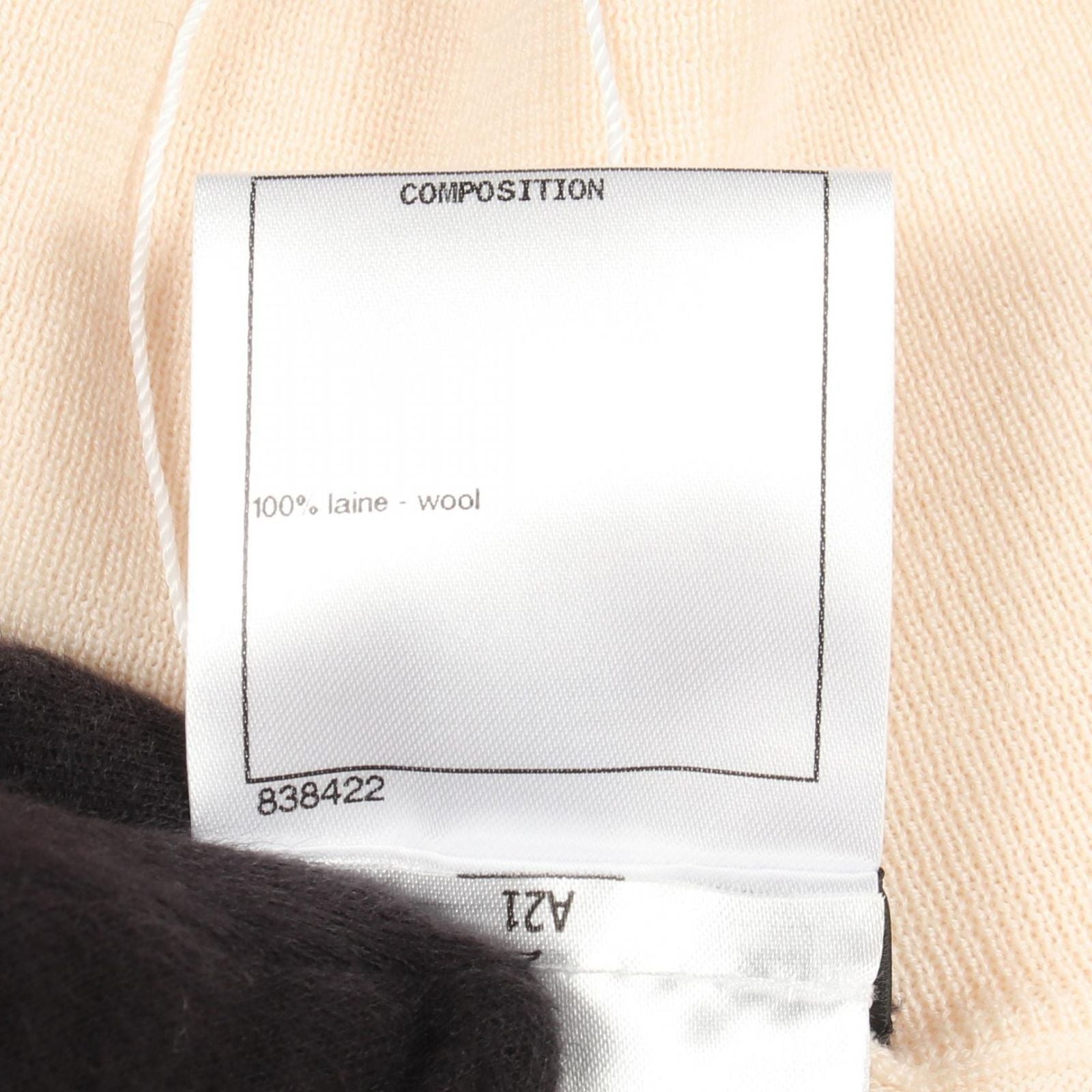 Chanel Knit CC Logo Button High Neck Wool Sweater — view 4