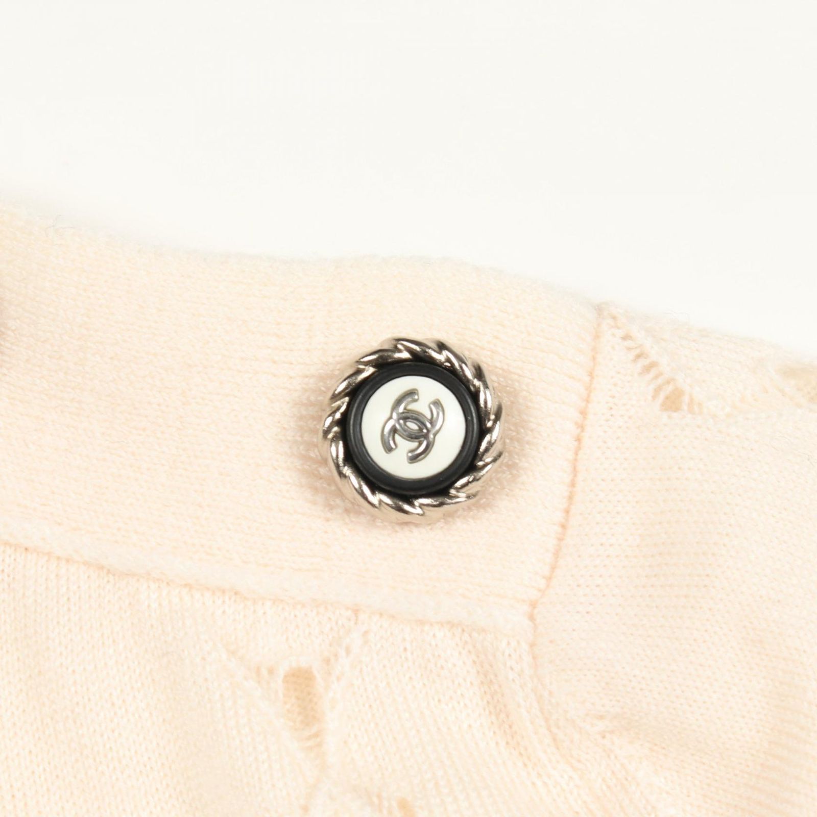 Chanel Knit CC Logo Button High Neck Wool Sweater — view 5