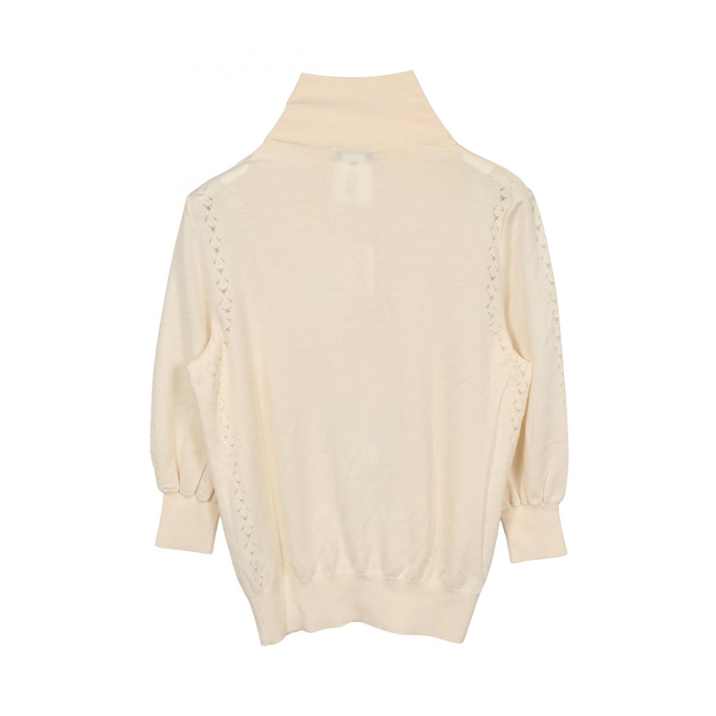 Chanel Knit CC Logo Button High Neck Wool Sweater — view 2