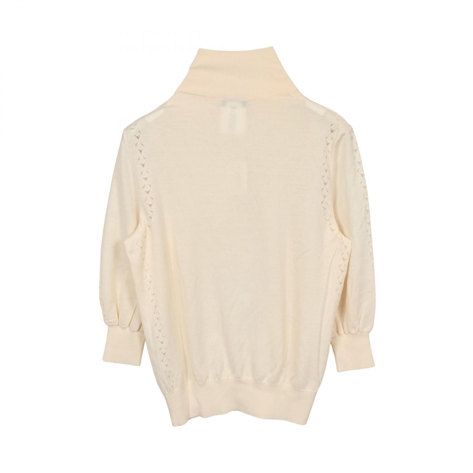 Chanel Knit CC Logo Button High Neck Wool Sweater — view 2