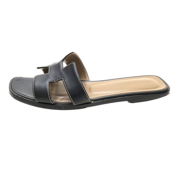 Hermes Sandals Black — view 2