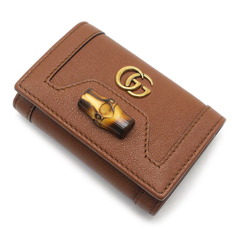 Gucci Diana Bamboo 6 Key Case Brown Key Holder