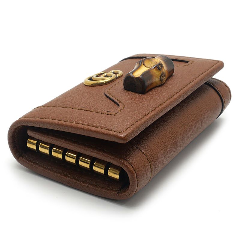 Gucci Diana Bamboo 6 Key Case Brown Key Holder — view 3