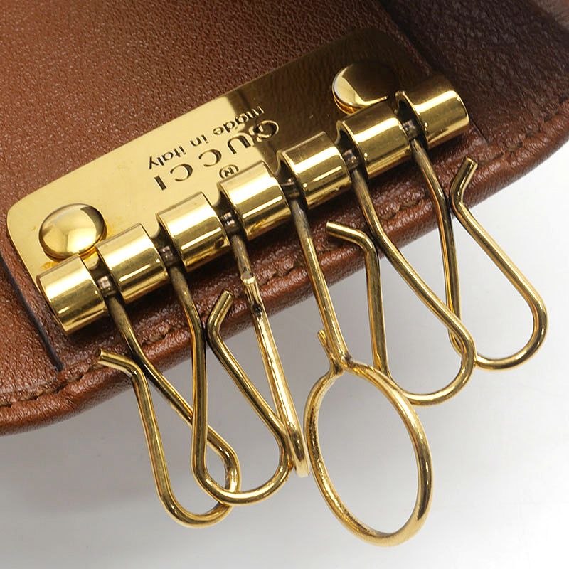 Gucci Diana Bamboo 6 Key Case Brown Key Holder — view 8