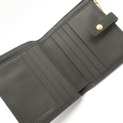 Bottega Veneta Bifold Wallet Maxi Intrecciato Dark Gray Leather — view 3