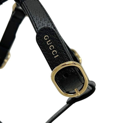 Gucci Pet Harness Black Interlocking Pet Accessory — view 8