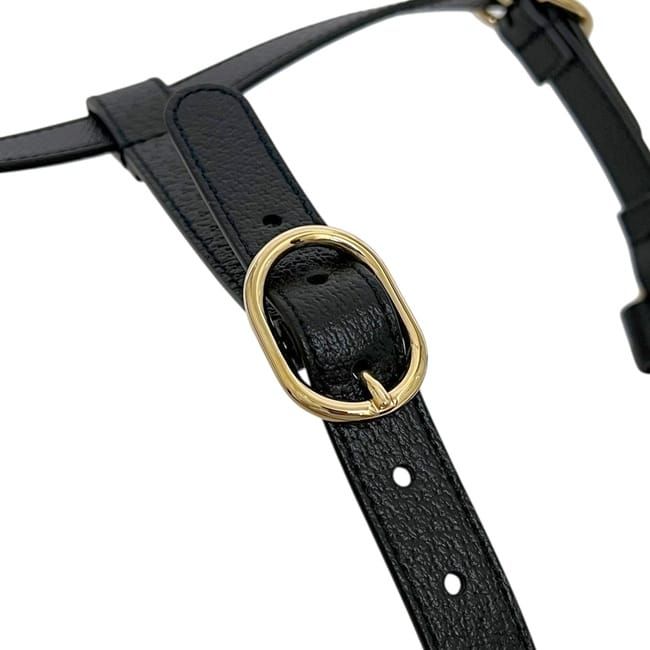 Gucci Pet Harness Black Interlocking Pet Accessory — view 7