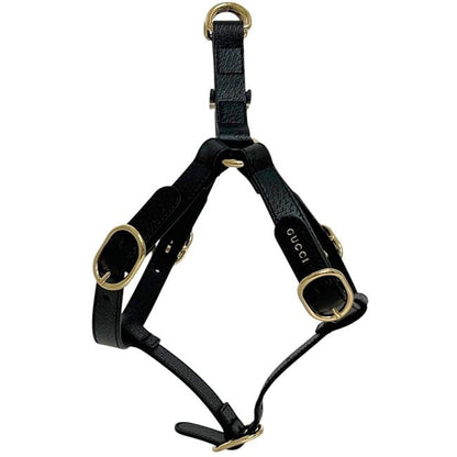 Gucci Pet Harness Black Interlocking Pet Accessory — view 2
