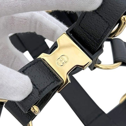 Gucci Pet Harness Black Interlocking Pet Accessory — view 7