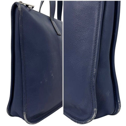 Loewe Business Bag Navy Dark Blue Anagram Document Bag Leather — view 4