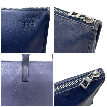 Loewe Business Bag Navy Dark Blue Anagram Document Bag Leather — view 5