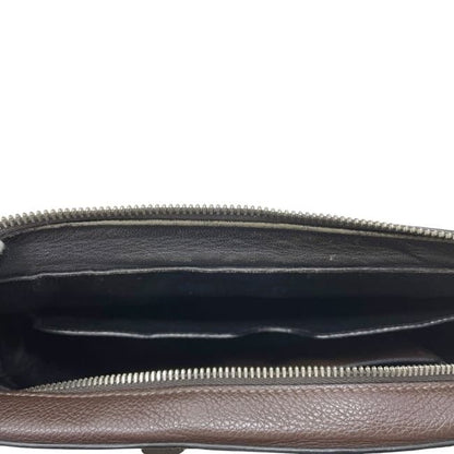 Prada Business Document Brown Briefcase Leather — view 5