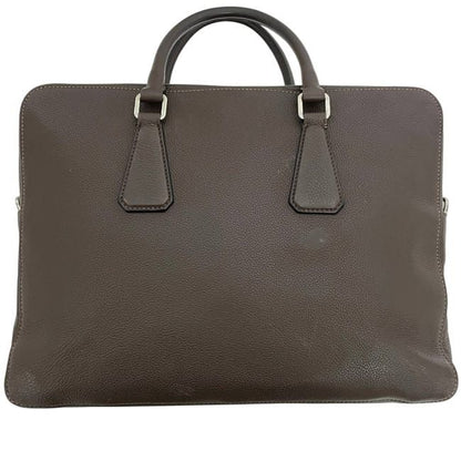 Prada Business Document Brown Briefcase Leather — view 9