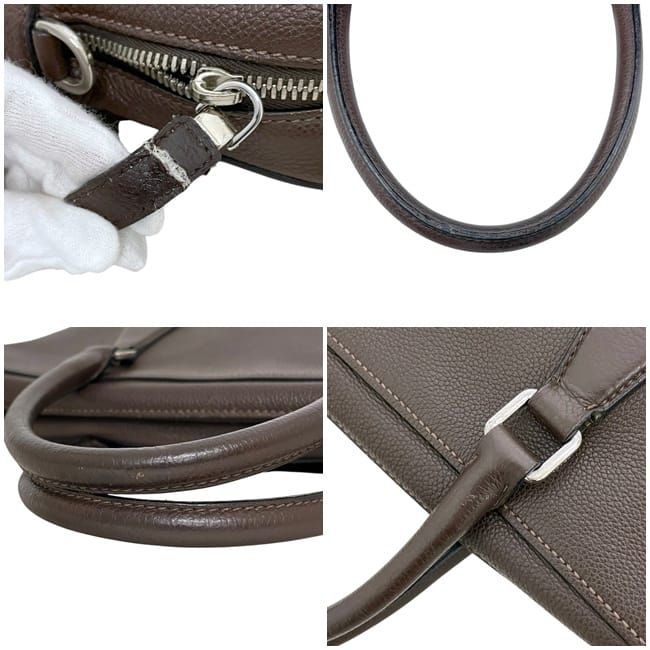 Prada Business Document Brown Briefcase Leather — view 8