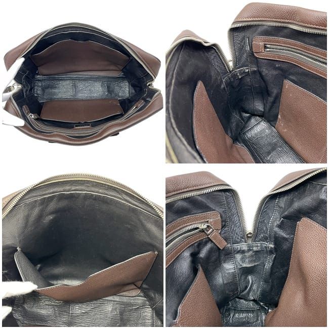 Prada Business Document Brown Briefcase Leather — view 3