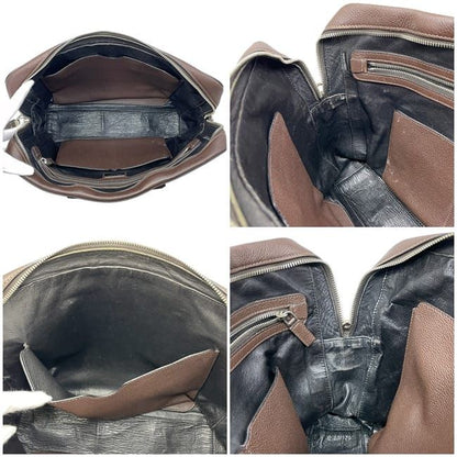 Prada Business Document Brown Briefcase Leather — view 3