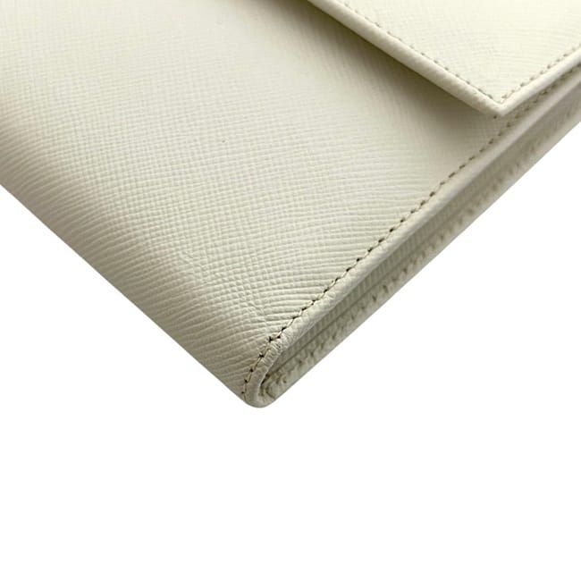 Prada Trifold Wallet White Talco — view 8