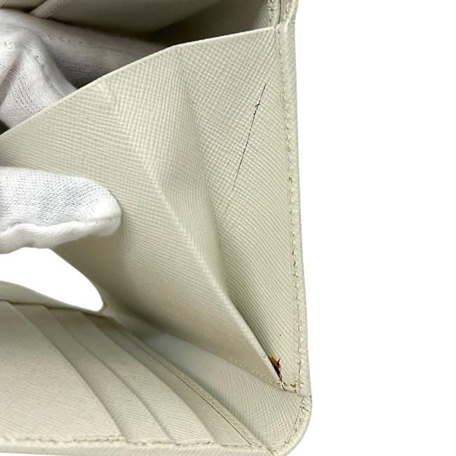 Prada Trifold Wallet White Talco — view 6